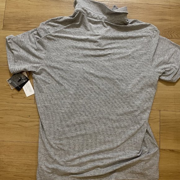 01.Algo Performance Polo Shirt Mens L Striped Short Sleeve Arrieta NWT - Picture 4 of 4
